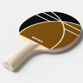 Brown and Black Personalized Ping Pong Paddle 卓球ラケット (正面アングル)