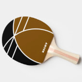 Brown and Black Personalized Ping Pong Paddle 卓球ラケット (横)