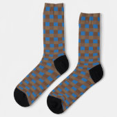 Brown and Blue Color Combination ソックス (左)