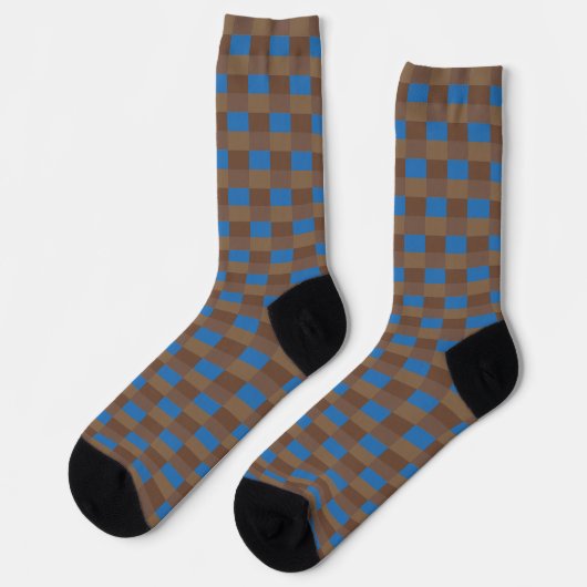 Brown and Blue Color Combination ソックス (左)