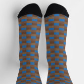 Brown and Blue Color Combination ソックス (上部)