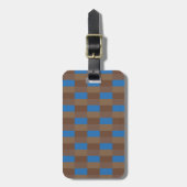 Brown and Blue Color Combination ラゲッジタグ (正面縦)