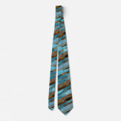 Brown and Blue Glitter Shine Neck Tie ネクタイ (裏面)