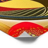 Brown and Navy Tree of Lifeポスター ポスター (角)