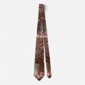Brown and pink original design tie ネクタイ (正面)