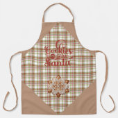Brown and Red Plaid Cookies for Santa エプロン (正面)