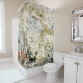 Brown and red wallpaper シャワーカーテン (インサイチュ)