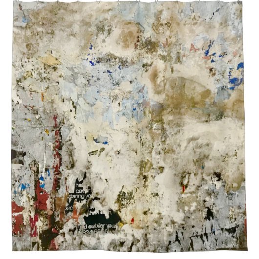 Brown and red wallpaper シャワーカーテン (正面)