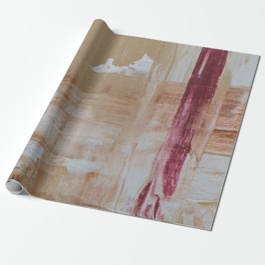 Brown and white abstract painting ラッピングペーパー (アンロールド)