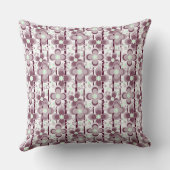 brown and white floral pattern クッション (裏面)