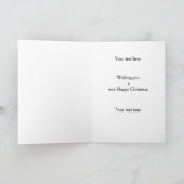 Brown and white Sprocker Spaniel Christmas card カード (内部)