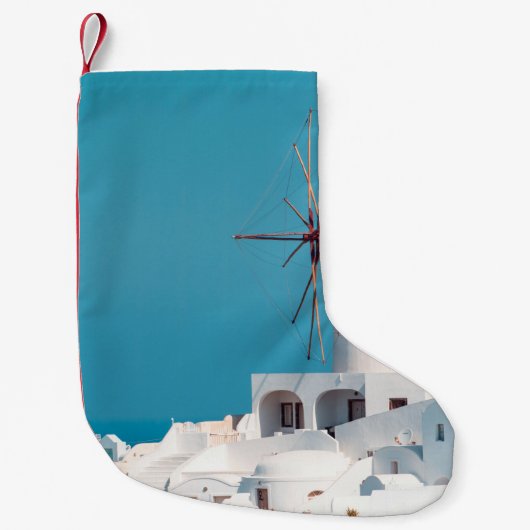 Brown and white windmill スモールクリスマスストッキング (正面)