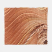 Brown antelope フリースブランケット (正面(横))