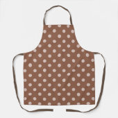 Brown apron with white polka dots  エプロン (正面)