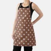 Brown apron with white polka dots  エプロン (インサイチュ)