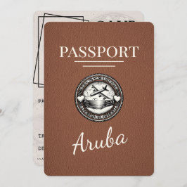 Brown Aruba Passport日付の保存 セーブザデート