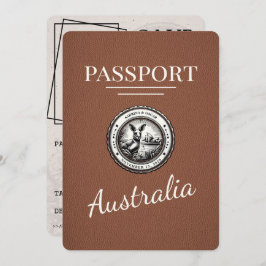 Brown Australia Passport日付の保存 セーブザデート