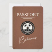 Brown Bahamas Passport日付の保存 セーブザデート (正面)