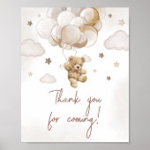 Brown Balloon Bear Thank for 来's ポスター (正面)