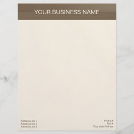 Brown Banner on Beige レターヘッド