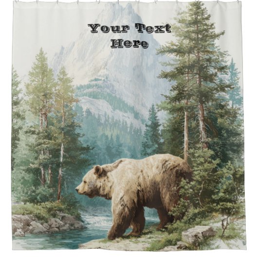 Brown Bear シャワーカーテン (正面)