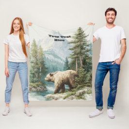 Brown Bear フリースブランケット