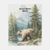 Brown Bear フリースブランケット (正面)