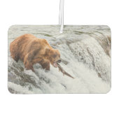 Brown Bear Catches Red Salmon カーエアーフレッシュナー (裏面)