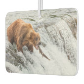 Brown Bear Catches Red Salmon カーエアーフレッシュナー (左)