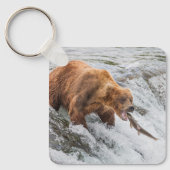 Brown Bear Catches Red Salmon キーホルダー (正面)