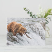 Brown Bear Catches Red Salmon サンキューカード (スタンド正面)
