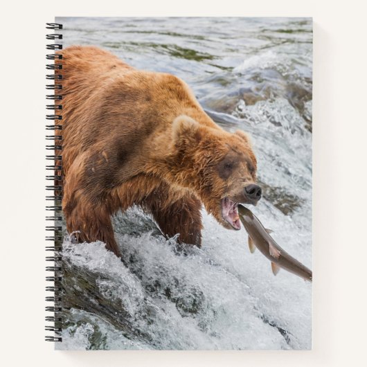 Brown Bear Catches Red Salmon ノートブック (正面)