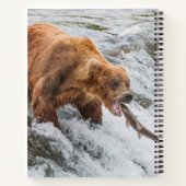 Brown Bear Catches Red Salmon ノートブック (裏面)