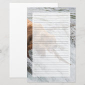 Brown Bear Catches Red Salmon 便箋 (正面/裏面)