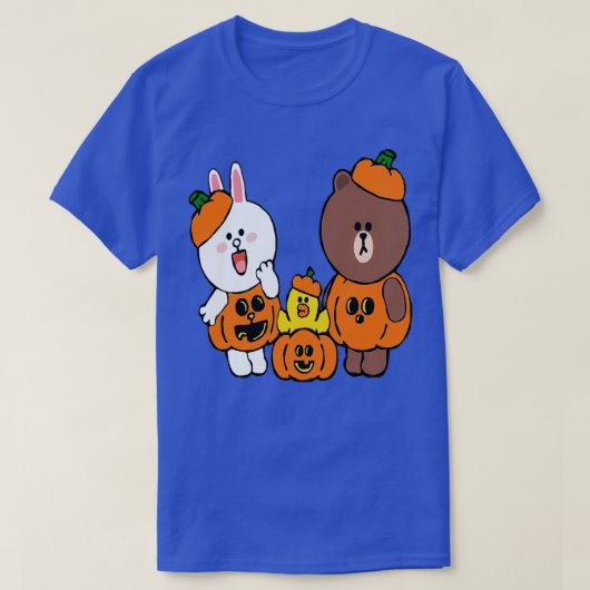 Brown bear cony bunny rabbit duck pumpkins tシャツ (デザイン正面)