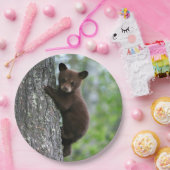 Brown Bear Cubの木の写真 ペーパープレート (パーティー)