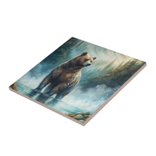 Brown Bear Square Paper Coaster タイル (側面)