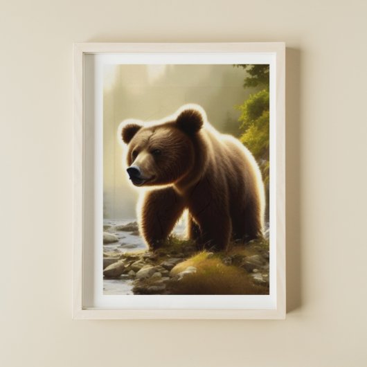 Brown Bear Wildlife Portrait  ポスター