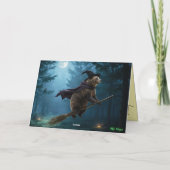 Brown Bear Witch Halloween Card シーズンカード (裏面)