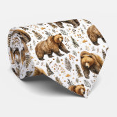 Brown Bear Woodland ネクタイ (ロール)