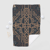 Brown Beige Aztec Pattern Indian Mexican Tribal ゴルフタオル (インサイチュ)