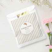 Brown Beige Bakery Logo Product Packaging Bag フェイバーバッグ (封をした状態)