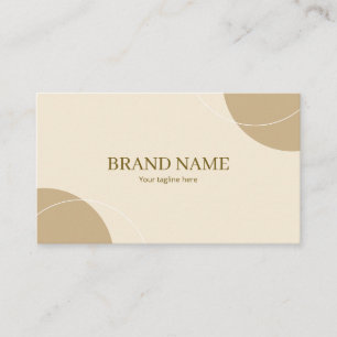 Brown Beige Circle Shape Modern Elegant Beauty 名刺
