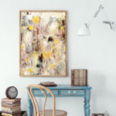 Brown Beige Contemporary Abstract Art Poster ポスター