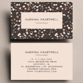 Brown Beige Rust Terrazzo Pattern Interior Design 名刺