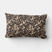 brown beige tan abstract ランバークッション (裏面)