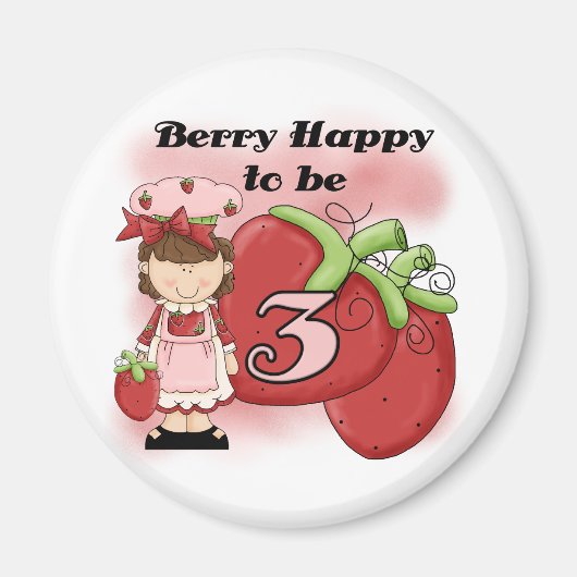 Brown Berry 3rd誕生日Tシャツとギフト マグネット (正面)