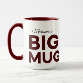 Brown Big Mug | ハージマグ | スクリプトカスタムネーム マグカップ