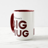 Brown Big Mug | ハージマグ | スクリプトカスタムネーム マグカップ (正面左)