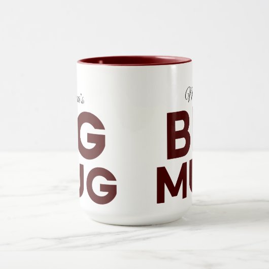 Brown Big Mug | Huge Mug | Script Custom Name マグカップ (中央)